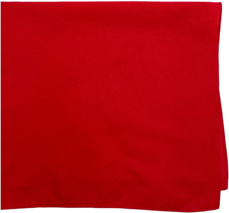 MD Style 100% Cotton Solid Color Bandana for Men & Women 22" x 22" Handkerchief Headband Scarf - Image 1